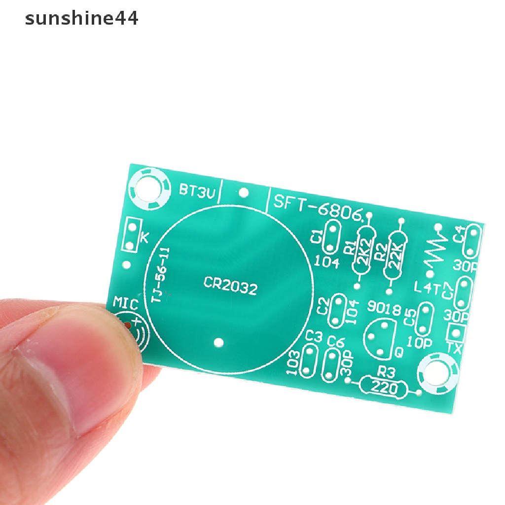 Sunshine Kit Transmitter Radio FM Stereo DIY Dengan Mikrofon DC 3V Untuk Latihan Solder