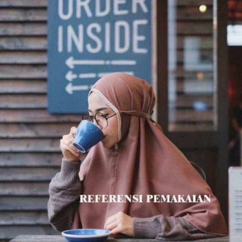 Jilbab Bergo Maryam Renda//KHIMAR NON PET RENDA