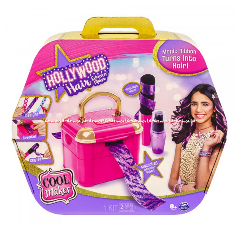 Hollywood Hair Extenstion Maker Cool Maker Maianan Alat Keriting Rambut Untuk Anak Remaja dengan Tas