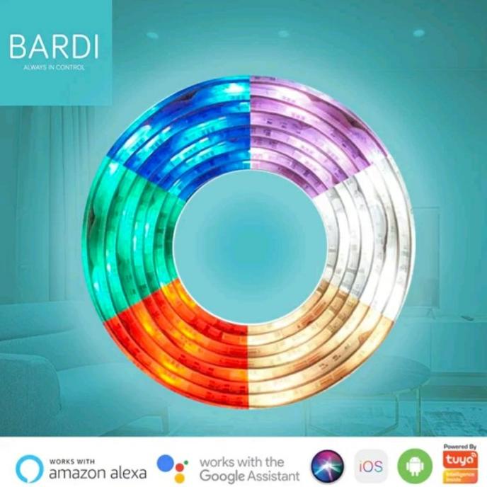 bardi lampu led strip rgbww wifi 2m