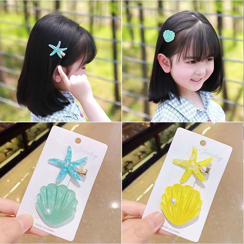 Jepit Rambut Korea Motif Baru Fashion Bintang Laut Wanita Dewasa Anak Original Import