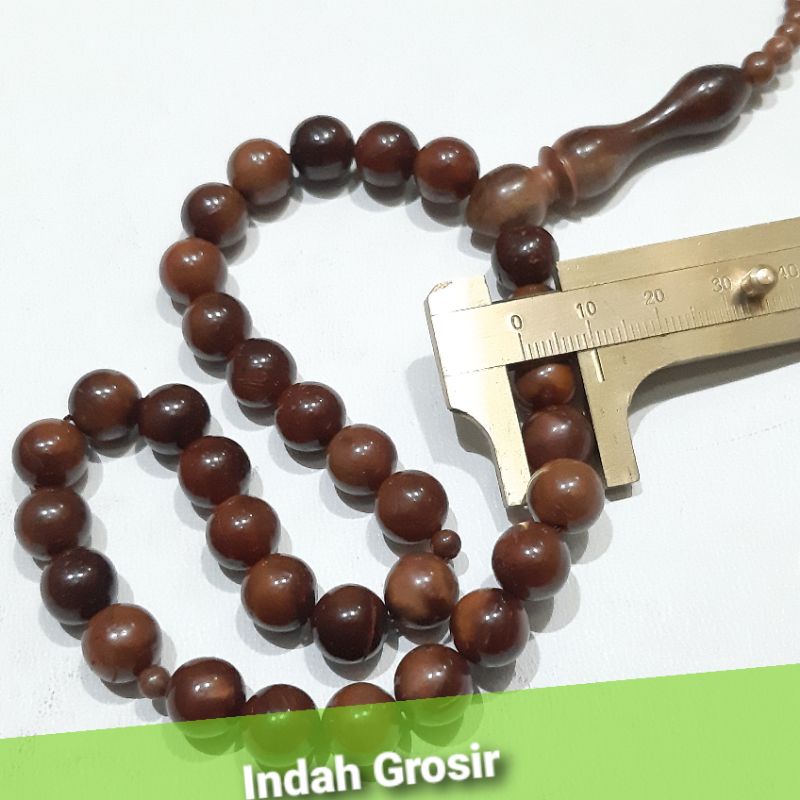 Tasbih Kaoka Coklat atau Hitam 10mm 33Butir Original