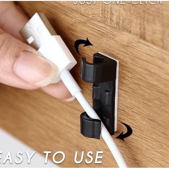 

☃ Mini Cord Organizer BUY 1 GET 1 (Dapat 40 Pcs) | Kabel jadi rapih - Putih ✸