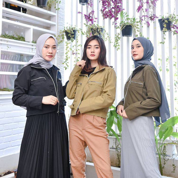 DOUBLE ZIPPY ZIPPER/Jaket Wanita/Jaket Double Zippy