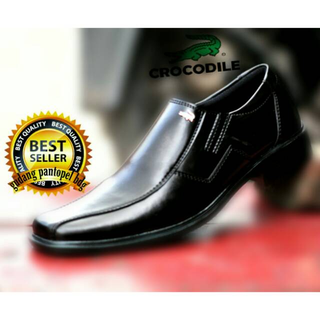 Sepatupria Kantor Formal Kerja Crocodile Hitam