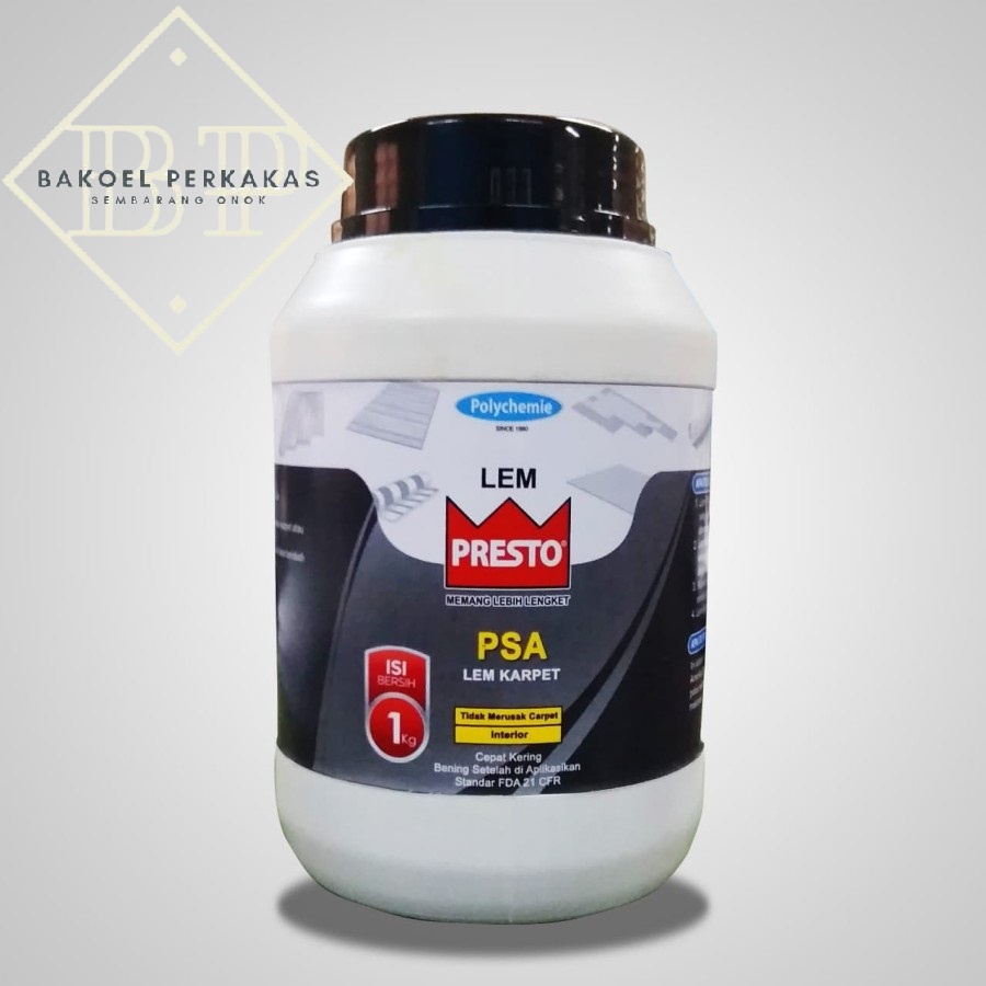 LEM Karpet PRESTO PSA 1  Kilogram Lem Karpet Vynil Sheet Plank Tile Kuat Rekat Tukang Karpet 1000Gra