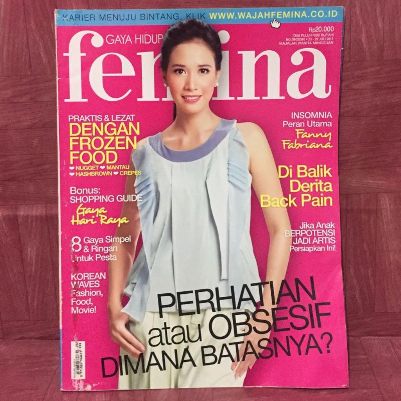 Majalah Femina No. 29/XXXIX, Tahun2011, Cover: FANNY FABRIANA