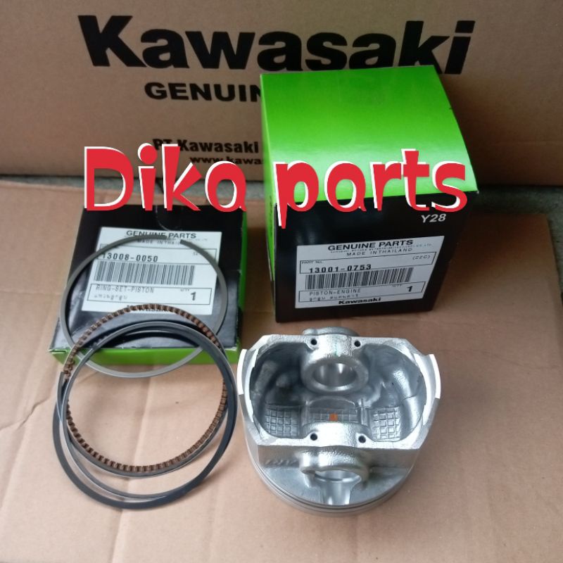 Satu set piston seher+ring seher ninja 250 RR mono,RR mono original Kawasaki