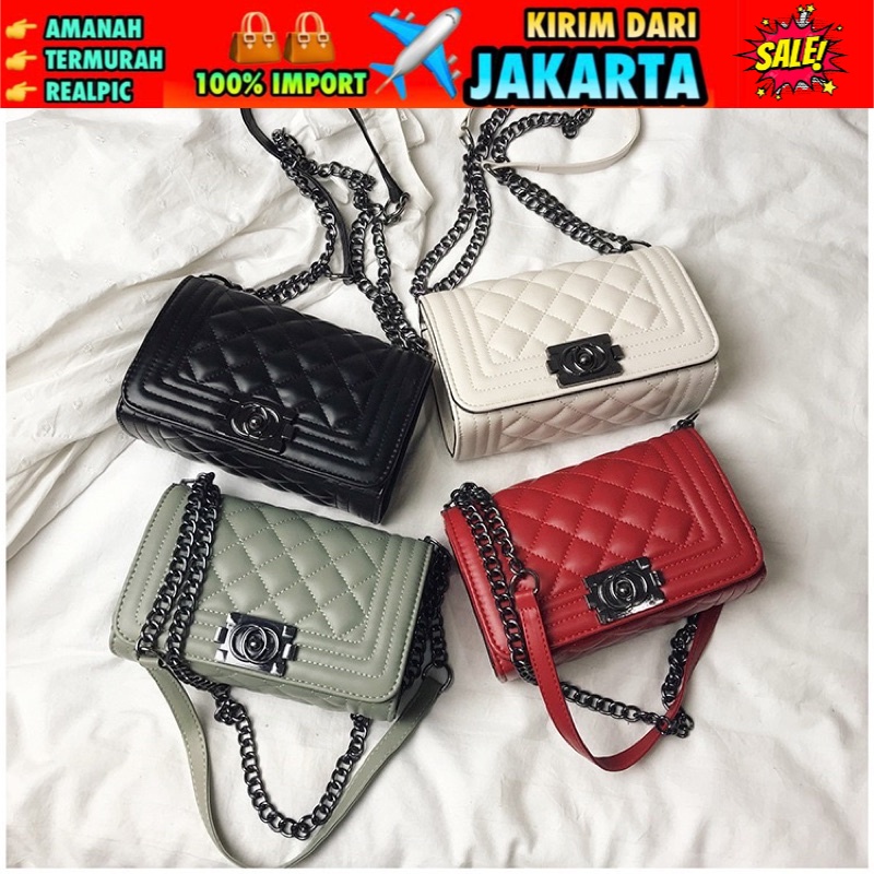 TI 3132 - TAS SELEMPANG WANITA IMPORT FASHION MURAH BATAM TAS KONDANGAN PESTA TAS CANTIK TERBARU - C