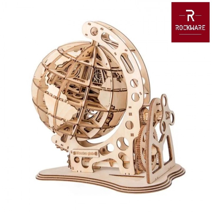 ROCKWARE RW-DIY06 - Creative Wooden Puzzle 3D - World Globe Model