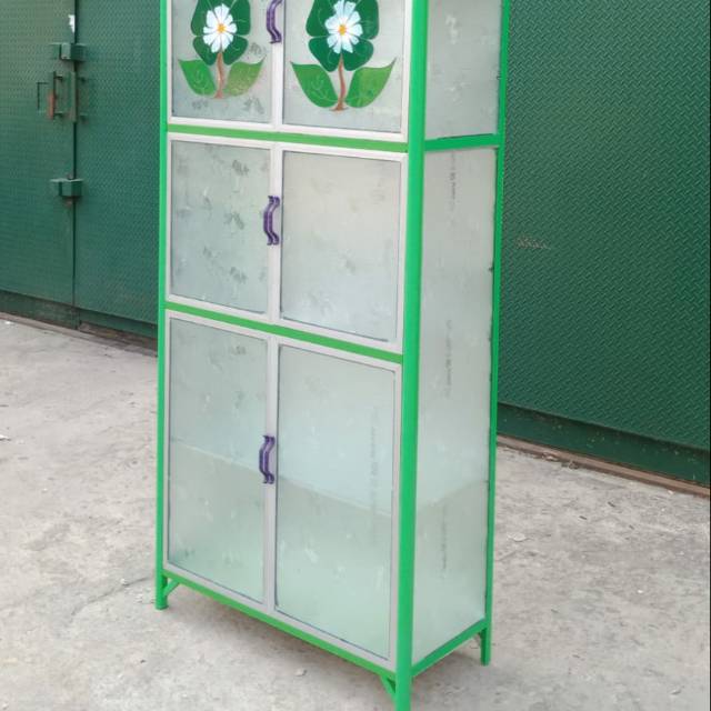 Rak piring aluminium 2 pintu