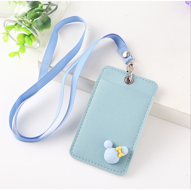 Tempat kartu eksklusif / ID card / Tag holder Dengan tali strap