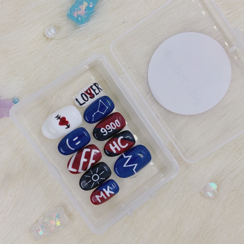 MarkHyuck Mark Haechan NCT custom press on nails nail art gel kuku palsu