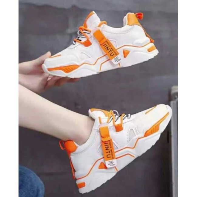 Sepatu wanita fashion korea gts 219,Sepatu cewek JINTU Korea styl fashio,sepatu sneakers cewek putih-3