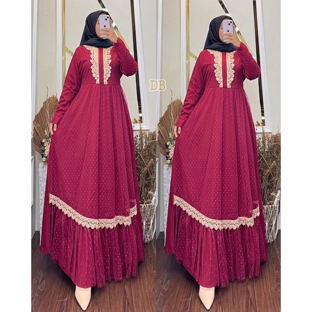 sch_ gamis premium terlaris gamis tile renda | gamis terbaru | gamis lebaran | gamis pesta | gamis t