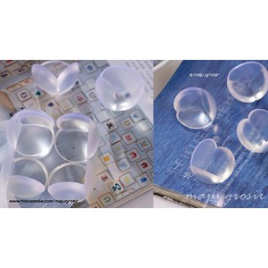 Silikon Oval Transparan Pengaman Sudut Meja (Corner Of The Table Safety Protection Cap)