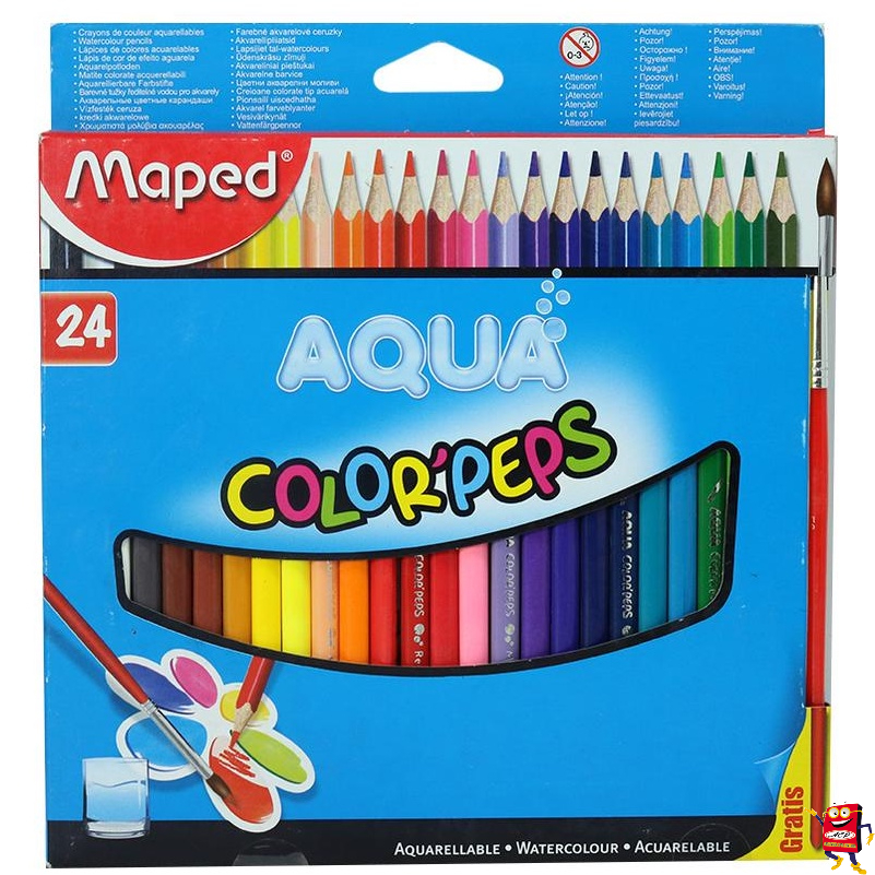 

MAPED PENSIL WARNA AQUA COLOR'PEPS 24 COLORS