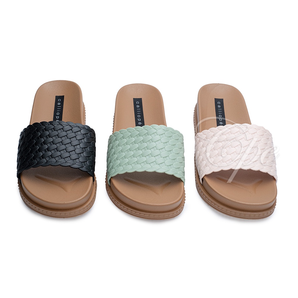 CALL SLPT ANYAM OVA Sandal Slop Slip On Teplek Wanita Sandal Cewek-4
