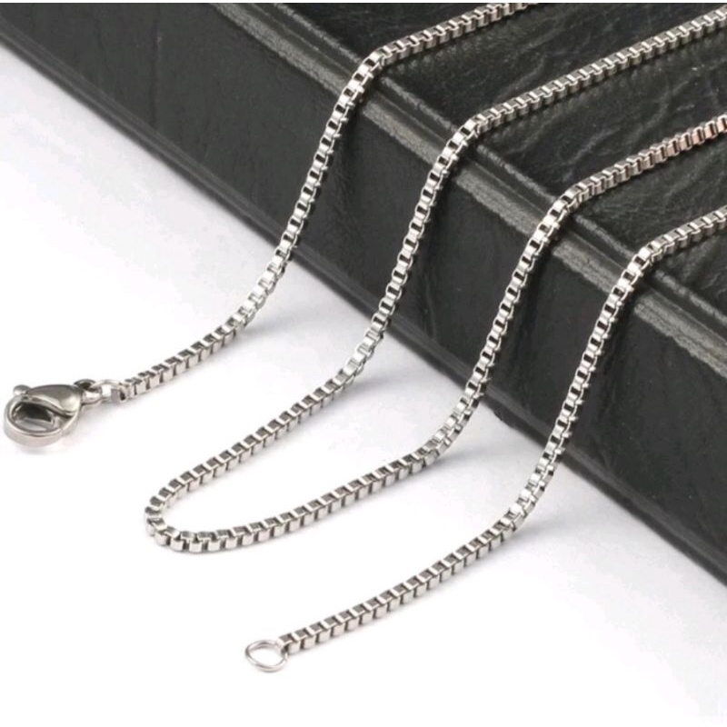 Kalung Titanium Model Italy/ Kalung Titanium anti Karat/ Kalung Premium/Kalung Pria dan Wanita. COD AGAM AKSESORIS