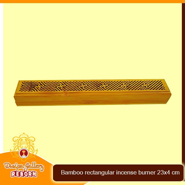 Bamboo Rectangular incense burner 23x4 cm (C)