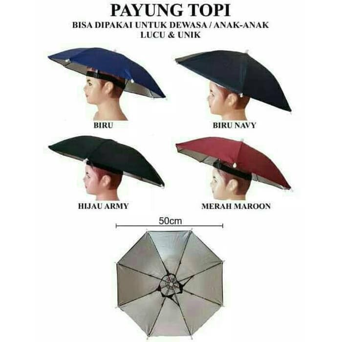 PAYUNG TOPI /PAYUNG KEPALA / TOPI PAYUNG