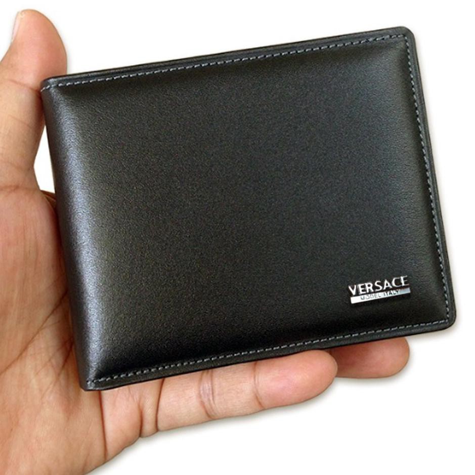 Barang Pilihan REAL PIC Dompet Pria VERSACE KW POLO LEVI'S KW Dompet Kulit Sintetis + Box