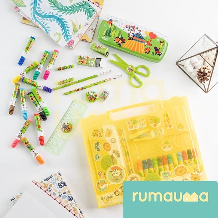 

(TERLARIS) RUMAUMA Set Stationery Mini Spidol - Perlengkapan Tulis Anak Yellow