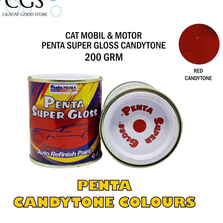 ヤ Cat Penta CANDYTONE RED 200 gram - cat candy merah - cat merah candy - cat penta candy - cat penta