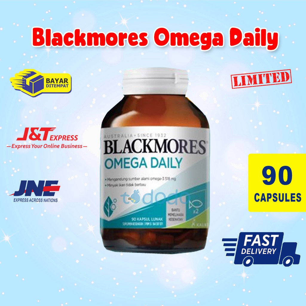 Blackmores Omega Daily 90 Kapsul - Suplemen Minyak Ikan