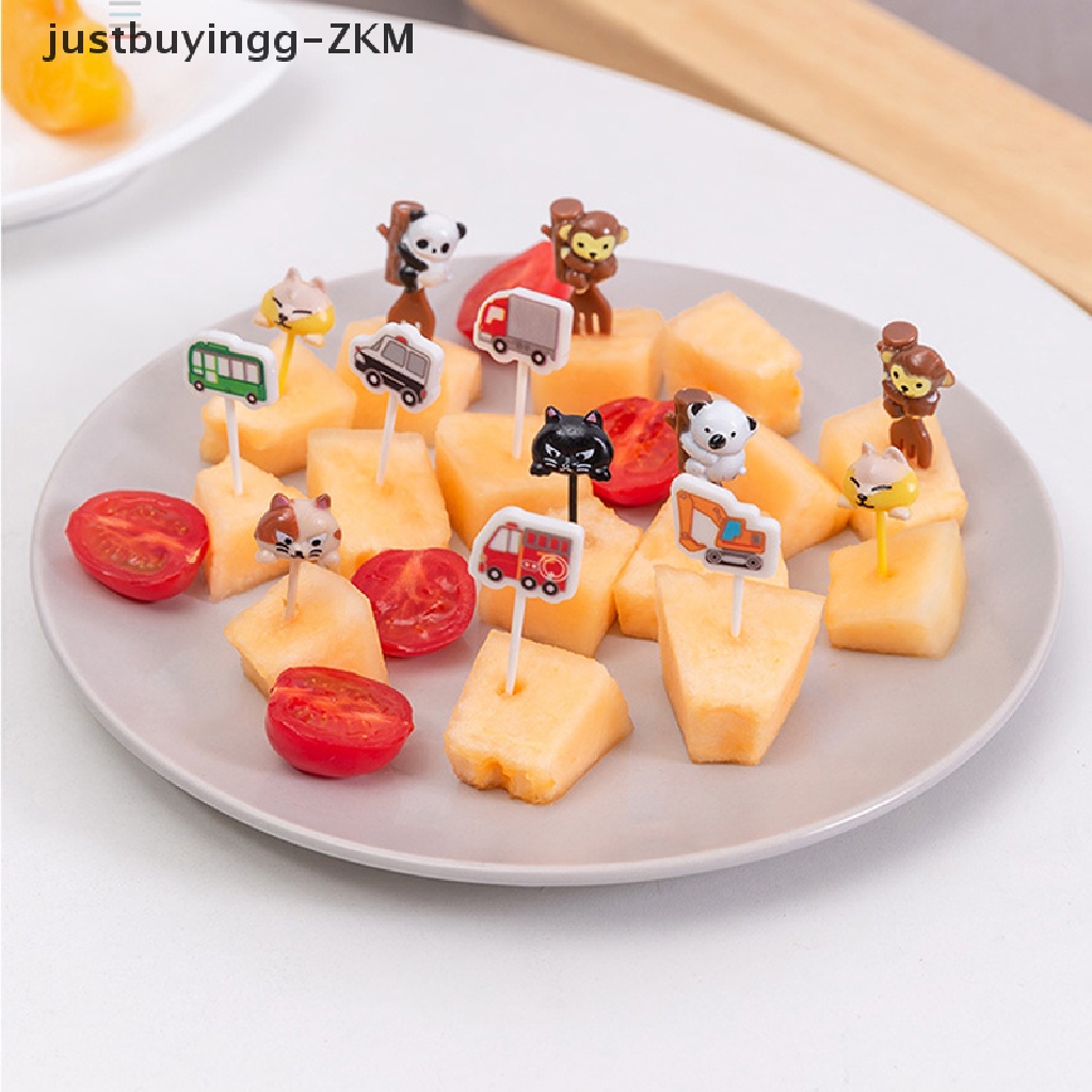 [justbuyingg] Cartoon Fruit Fork Set Cake Stick Twisted Desserts Forks Food Stick Home Party [zkm]