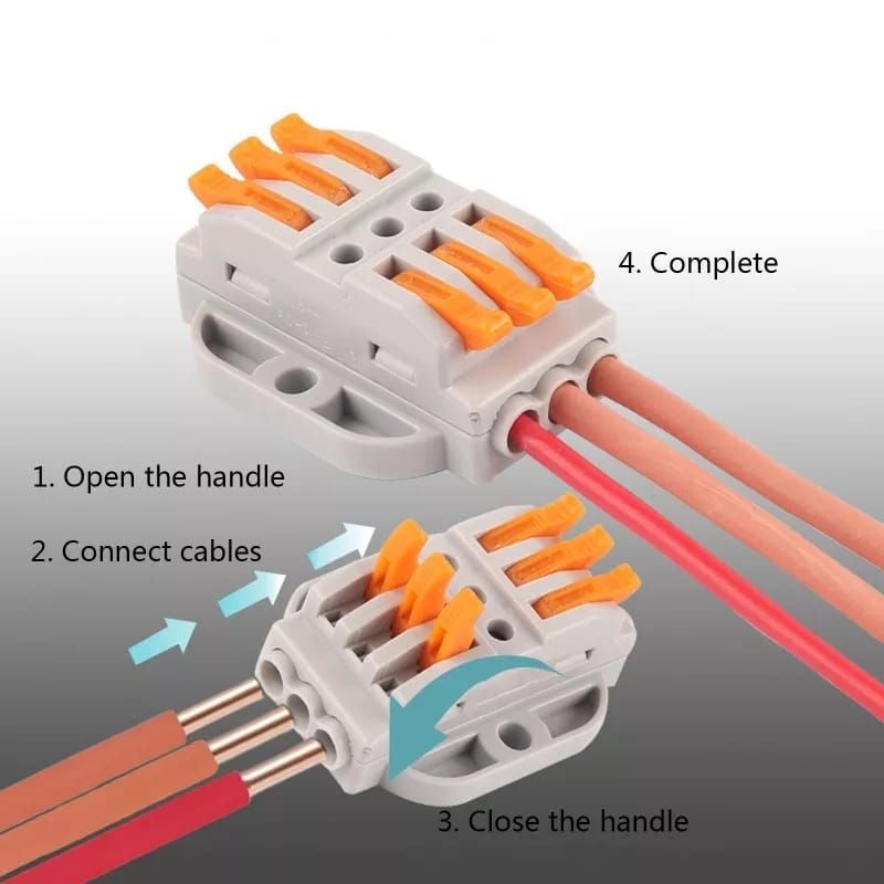 Terminal Konektor Kabel 22-2/3/4/5/6/8/10/12 Sambungan Kabel Wire Connector model skrup