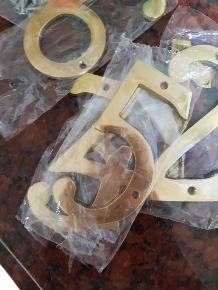 Huruf Angka Nomer Rumah Kuningan Tinggi 10 Cm Angka Nomor 7