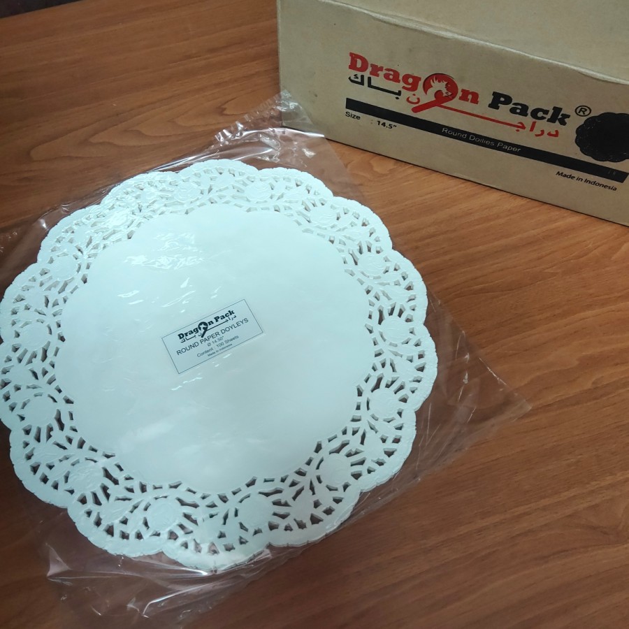 

IK6 Doilies Paper Round 14,5 inch - Kertas Alas Renda Kue isi 100 Lembar