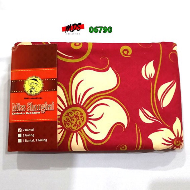 MISS SHANGHAI SARUNG BANTAL/GULING (isi 2pcs) Size Bantal 70x45cm&amp;Guling 90x35cm COVER BANTAL GULING