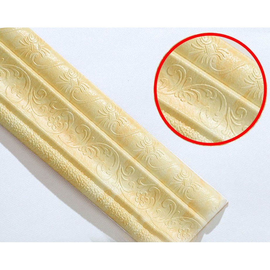 LYSASHOP- WALLPAPER DINDING 70x38.5cm KAMAR TIDUR RUANG TAMU 3D FOAM BATU BATA WALPAPER HIASAN DINDING POLOS  STIKER STICKER WALLBORDER WALL BORDER PEMBATAS-BATAS 1.12mX8cmx1(B)