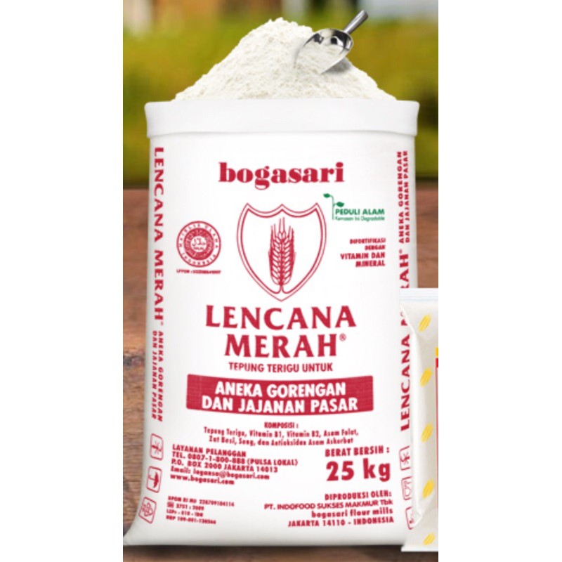 Bogasari Terigu lencana merah karung repacked