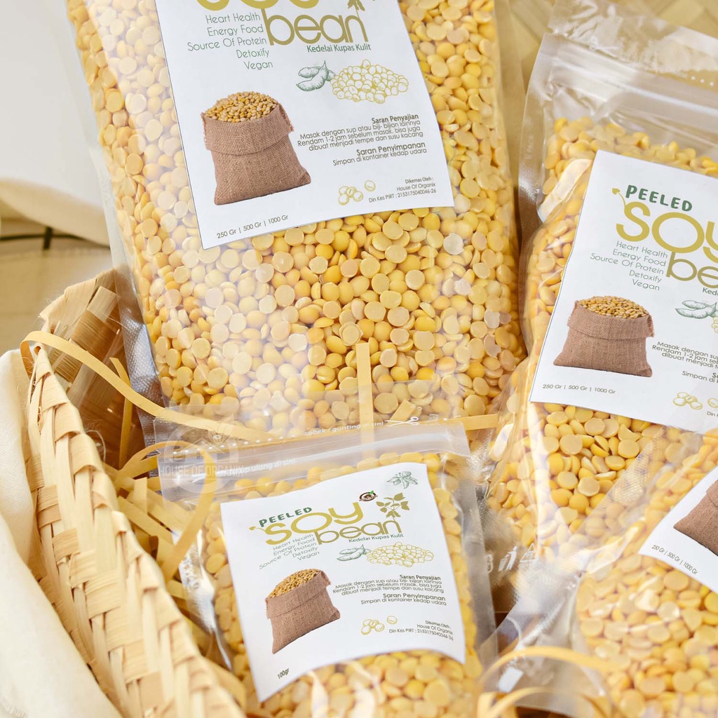 House Of Organix Peeled Soy Bean / Kedelai Kupas Kulit 500 Gr