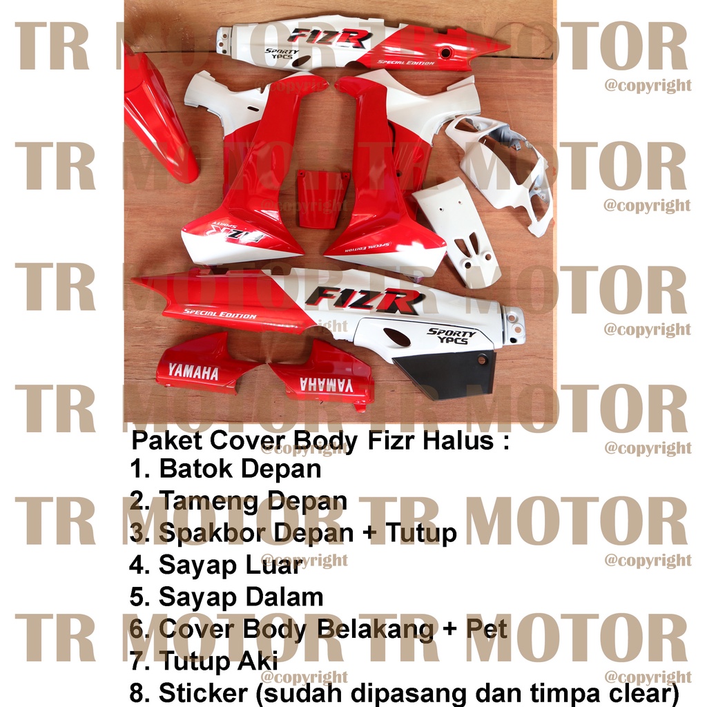 Cover Body Fizr F1zr Malboro Merah Putih Full Set Halus Cover Bodi Yamaha Fiz r