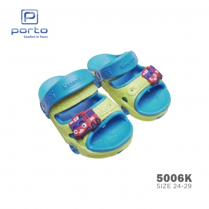 gof PORTO KANAN-KIRI 5006K Sandal Sepatu Anak Laki-laki Perempuan Selop Karet Karakter Nyaman Original