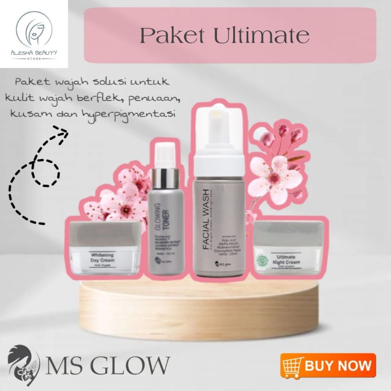 Paket Ultimate MS Glow Murah MSglow Perawatan Kulit Wajah Wanita Asli Resmi Original Murah Bergarans