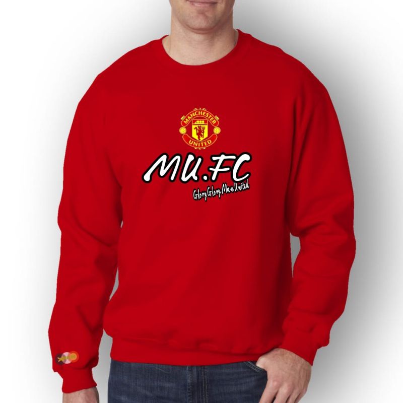 sweater Bola Manchester United Crewneck Bola MU Jaket MU Sweater Bola Fans MU Crewneck The red devil