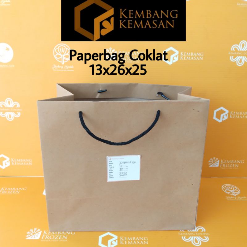 

Paperbag Coklat 13x26x25
