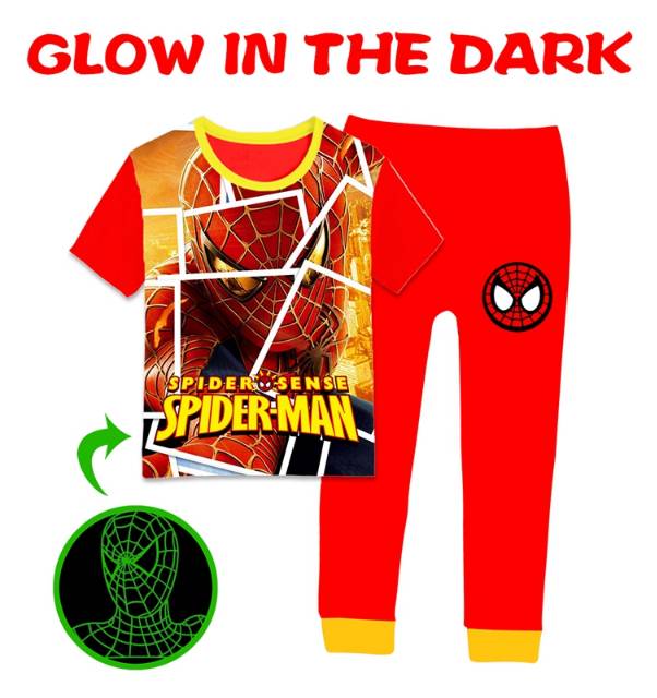 Piama anak glow in the dark mom n me