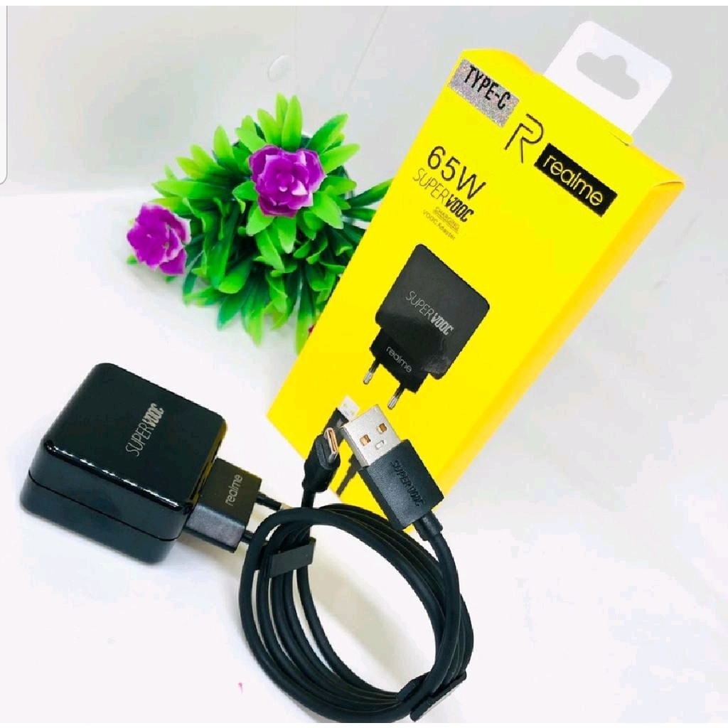 TC CHARGER FASH CHARGING REALME 65W SUPER VOOC MICRO &amp; TYPE C FAST CHARGING ORIGINAL REALME - BD