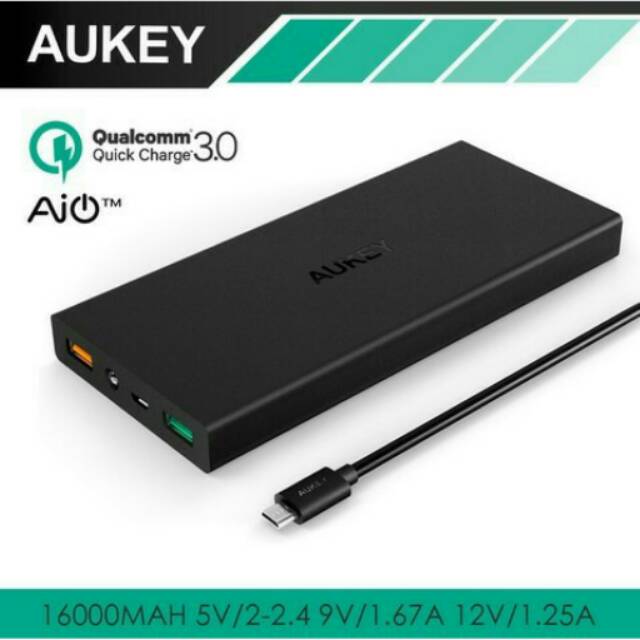 POWERBANK/AUKEY POWERBANK 16000MAH-QUICK CHARGE 3.0 #ORIGINAL AUKEY
