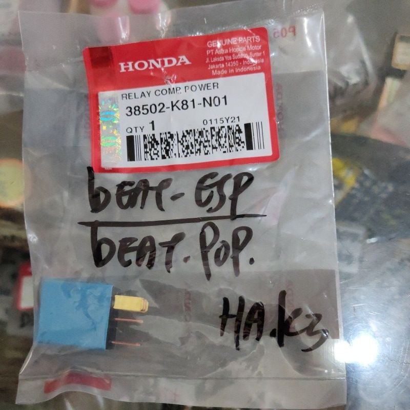 RELAY KAKI 5 RELAY COMP POWER BEAT FI ESP, SCOOPY FI ESP/Asli ORIGINAL AHM
