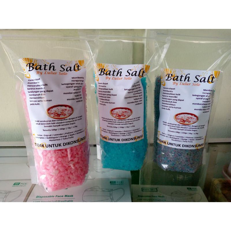 (1150gr) 1 Kg Bath Salt Foot Salt Garam Mandi Kaki Spa Aromaterapi Foot Soak