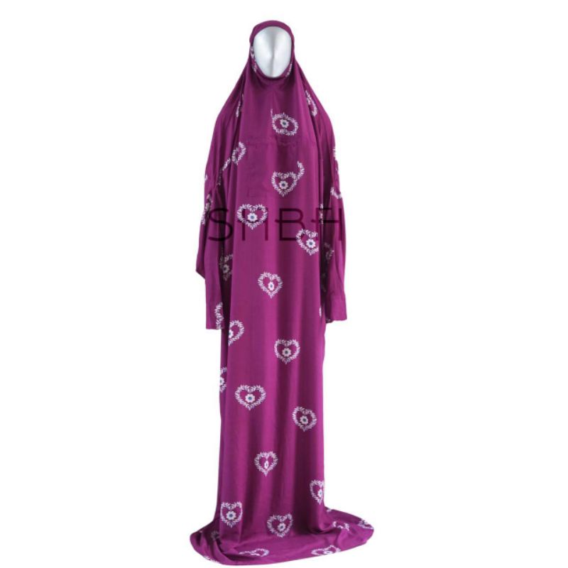 mukena terusan jumbo dewasa motif hadramaut rayon super premium HQ