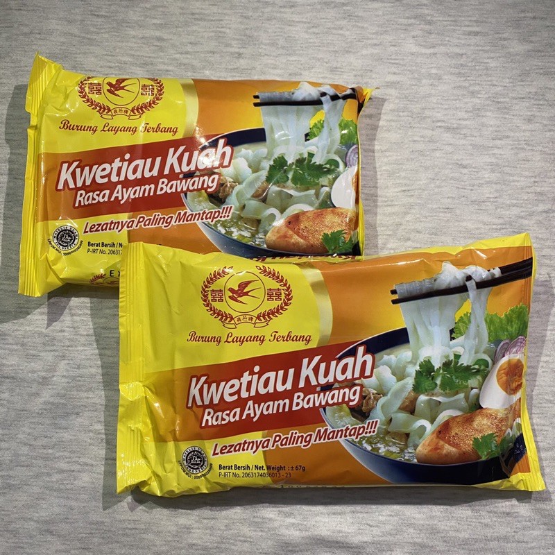 

KWETIAU / KWETIAW KUAH CAP BURUNG LAYANG TERBANG 67gr