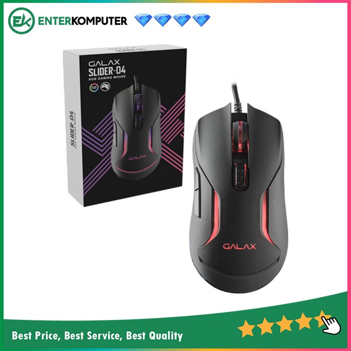 GALAX SLIDER-04 Ergonomic Gaming Mouse - RGB Light - 6400DPI